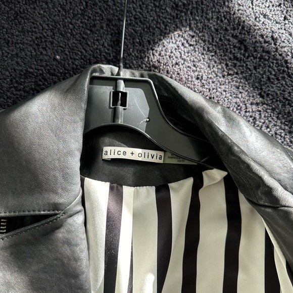 Alice and Olivia leather motto jacket - Picture 2 of 4
